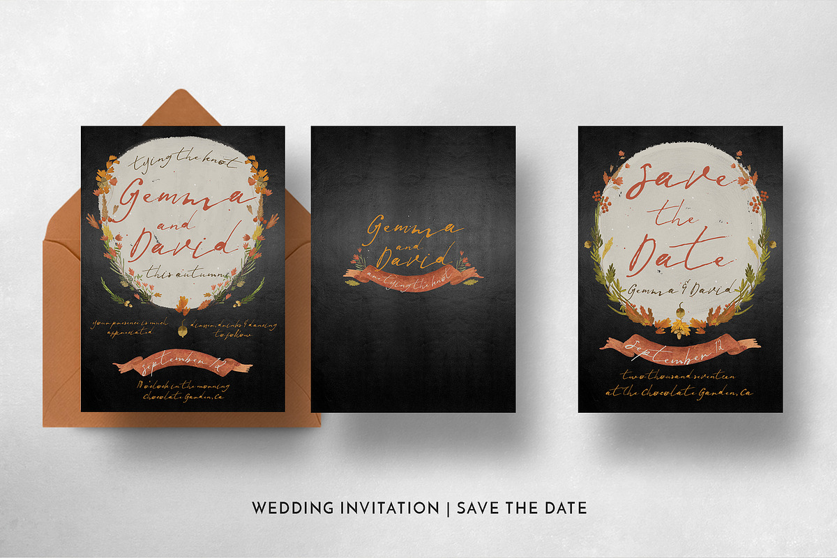 Autumn Floral Wedding Suite, an Invitation Template by BlueRobinDesignShop (Photo 11 of 12)