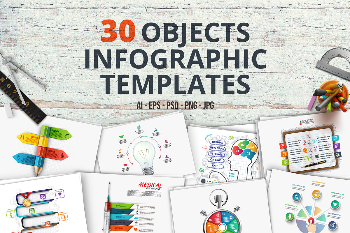 30 business infographic templates, a Presentation Template by Abert (Photo 1 of 4)
