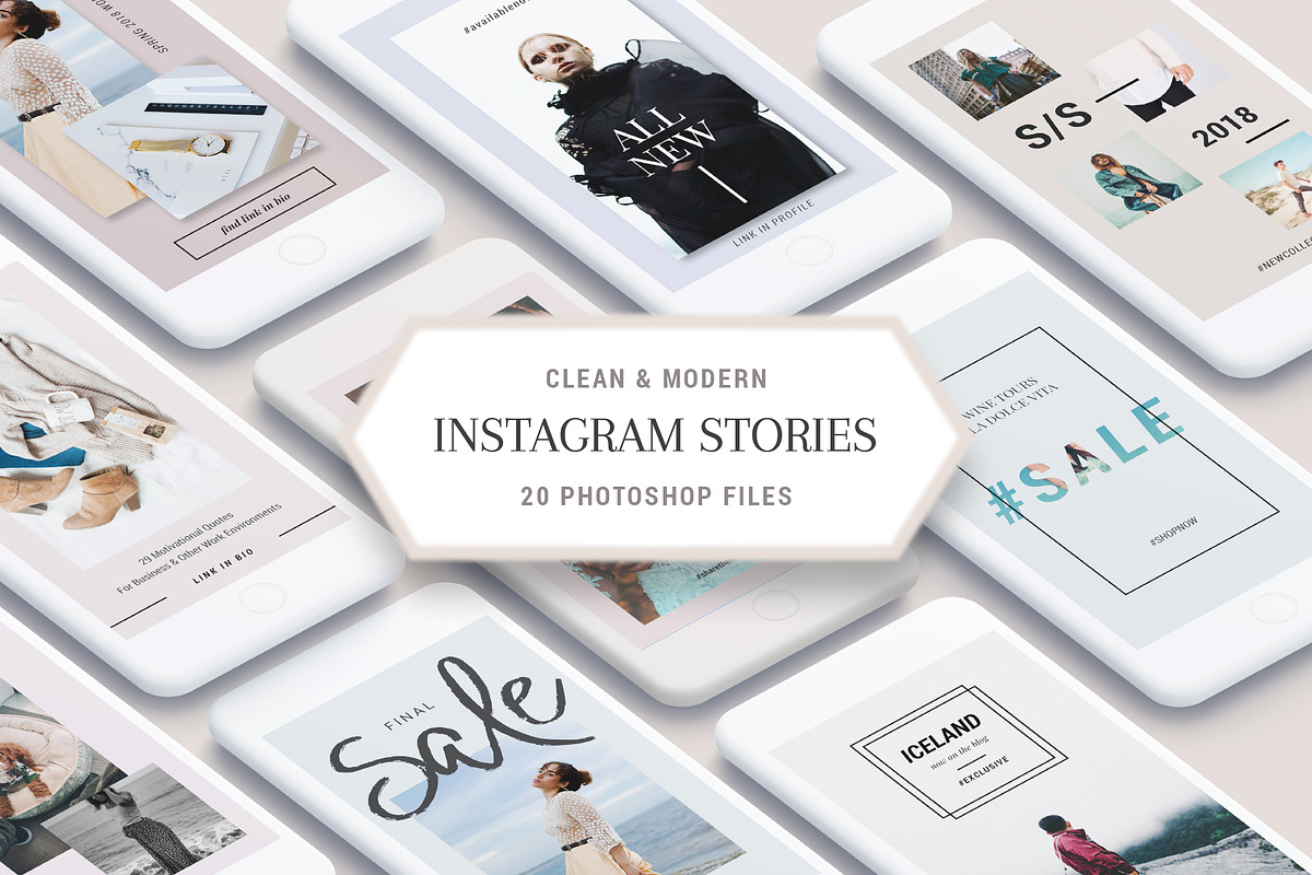Clean & Modern Instagram Stories, a Social Media Template by SilverStag Type Foundry (Photo 1 of 10)