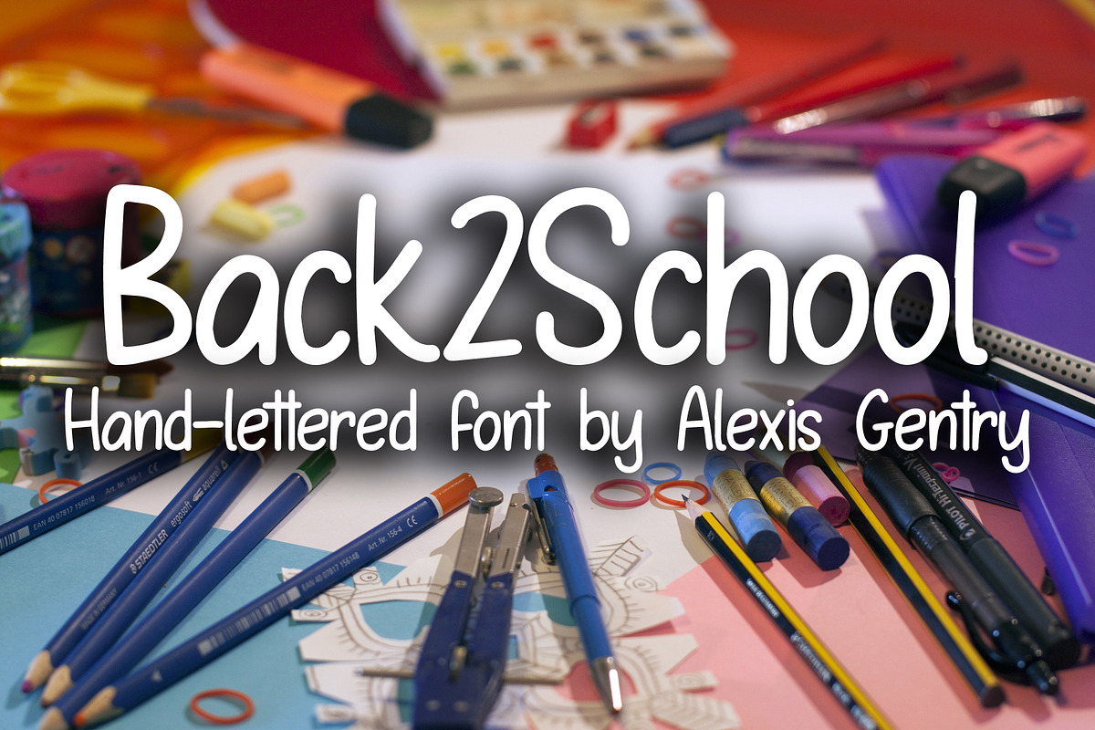 Back2School hand-lettered font