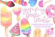 Sale Watercolor Treats Clipart, a Graphic by Jodi Van der Kruik (Thumbnail 1 of 4)