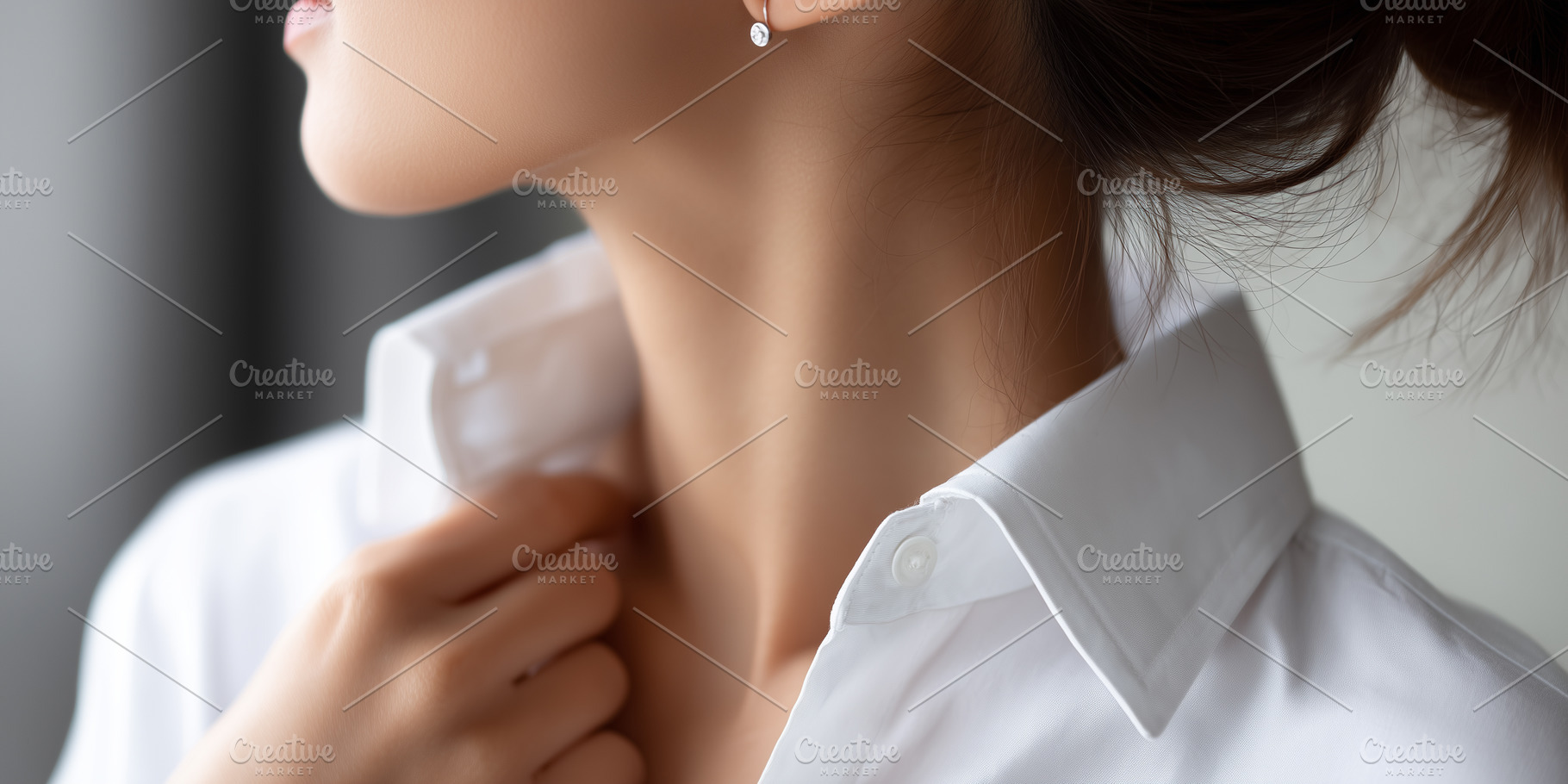 Elegant close up of a woman wearing, a Beauty & Fashion Photo by MistyDay
