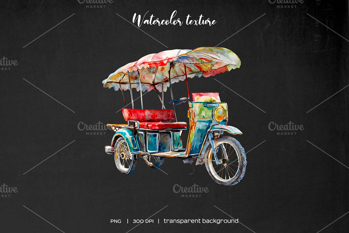 Watercolor Thailand clipart 60 PNG, an Object Illustration by Art and Funny (Photo 5 of 5)