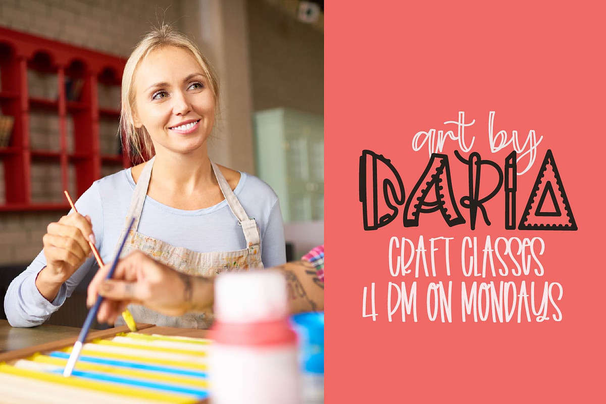 Crafty Mom - Craft Supply Font preview 2