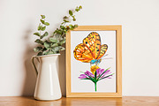 Butterflies clipart watercolor, an Animal Illustration by ElladesignCo (Thumbnail 4 of 6)