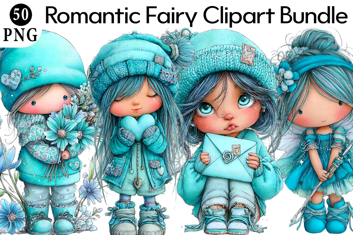Romantic Fairy Clipart, an Illustration by Daily.Designs (Photo 1 of 5)