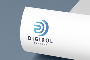 Digital Data Letter D Logo, a Branding & Logo Template by Design_Planet