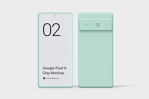 Google Pixel 6 Clay Mockup