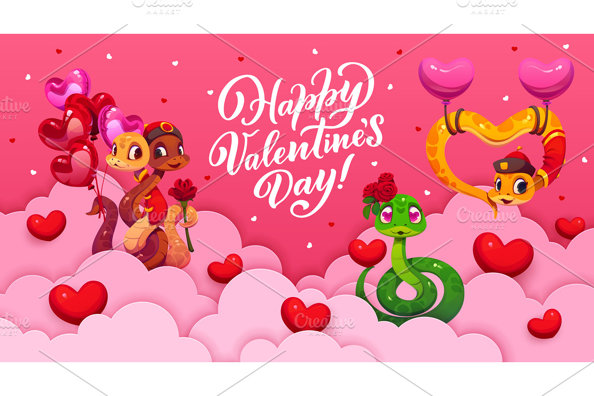 Paper cut Valentine day pink sky, a Seasonal Illustration by Vector Tradition