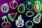 Tropical Neon Fruit Clipart PNG, a Food Illustration by Lenninator Digital (Thumbnail 4 of 4)