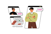 Business people working concept set, a Person Illustration by PaperTrident (Thumbnail 13 of 13)