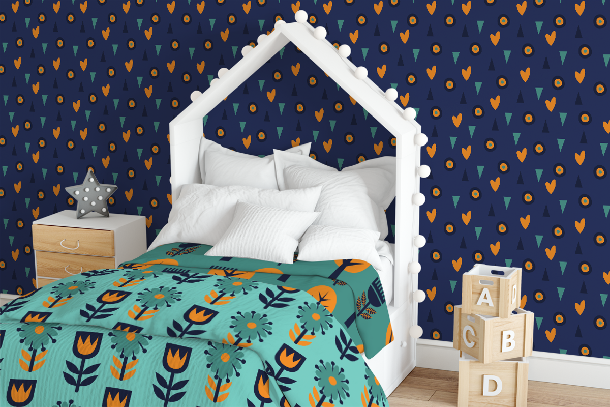 Birds and Blooms-folk art set, a Background Graphic by ComelyPics Shop (Photo 7 of 12)