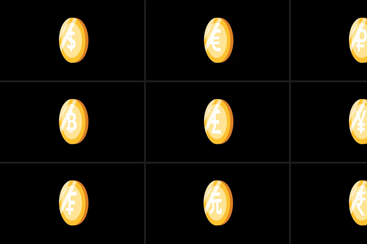 Coin Symbols | Motion Graphics, a Graphic by FlashFXbox (Photo 1 of 2)