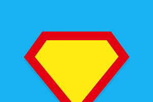 Superhero vector icon., a Work Illustration by Drum-magic