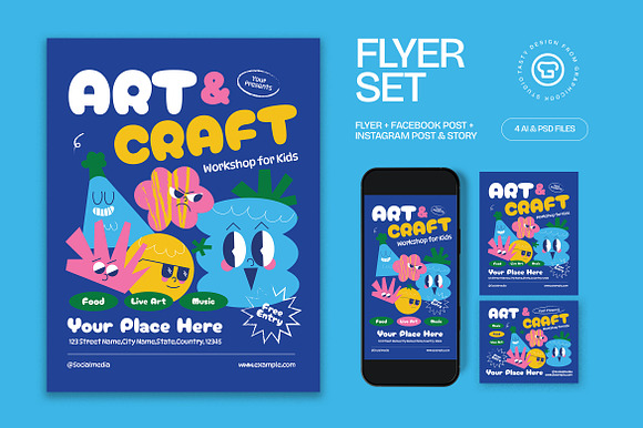 Art & Craft Workshop For Kids Flyer preview 4