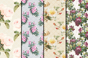 Vintage Roses De Longpre Pattern