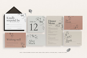 Floral Wedding Invitation Suite