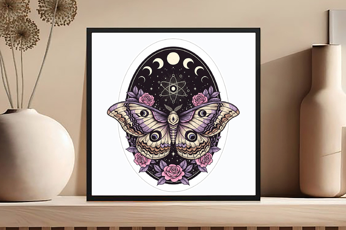 Celestial Lunar Moth Png,Halloween, an Illustration by DreamCafeArt (Photo 4 of 7)