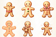 Holiday Gingerbread Man Clipart, an Illustration by CrexoraLab (Thumbnail 3 of 5)