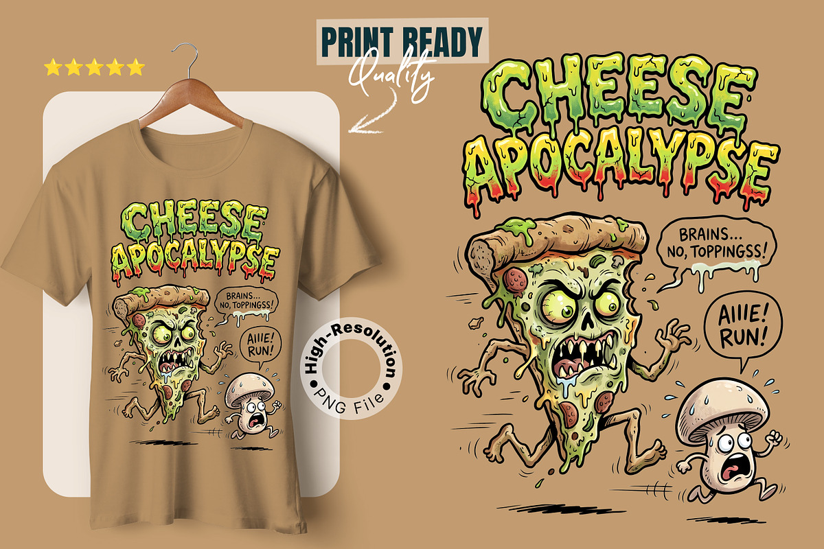 Cute Monster Zombie Pizza Slice PNG, a Food Illustration by zahidhossainalif (Photo 1 of 3)