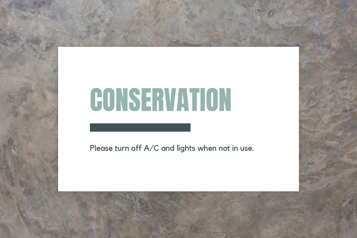 Moderno Info Signs for Airbnb Hosts, a Templates & Theme by Kin Studio (Photo 6 of 8)