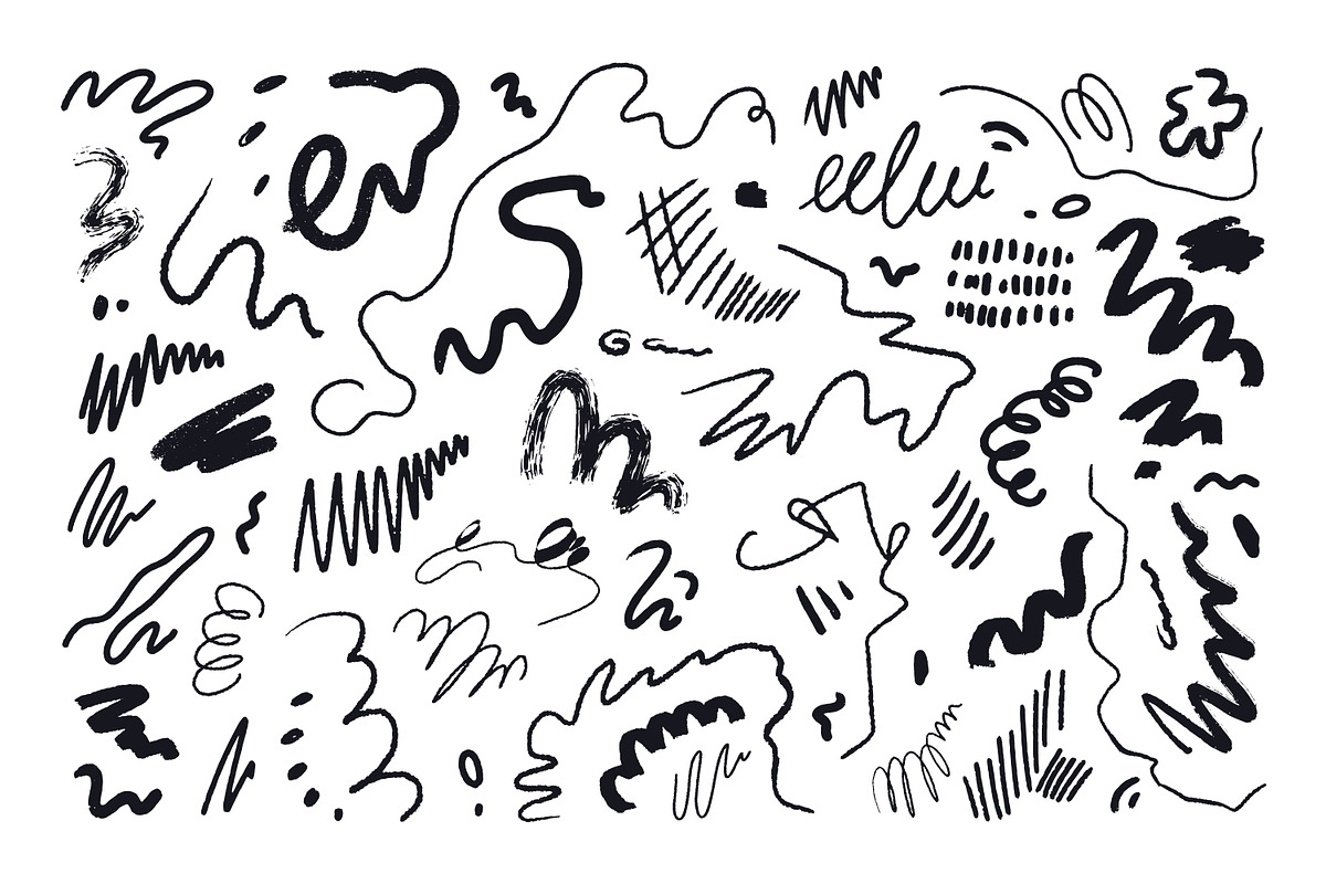 Abstract, doodle scribbles set, a Decorative Illustration by Good Studio (Photo 4 of 5)