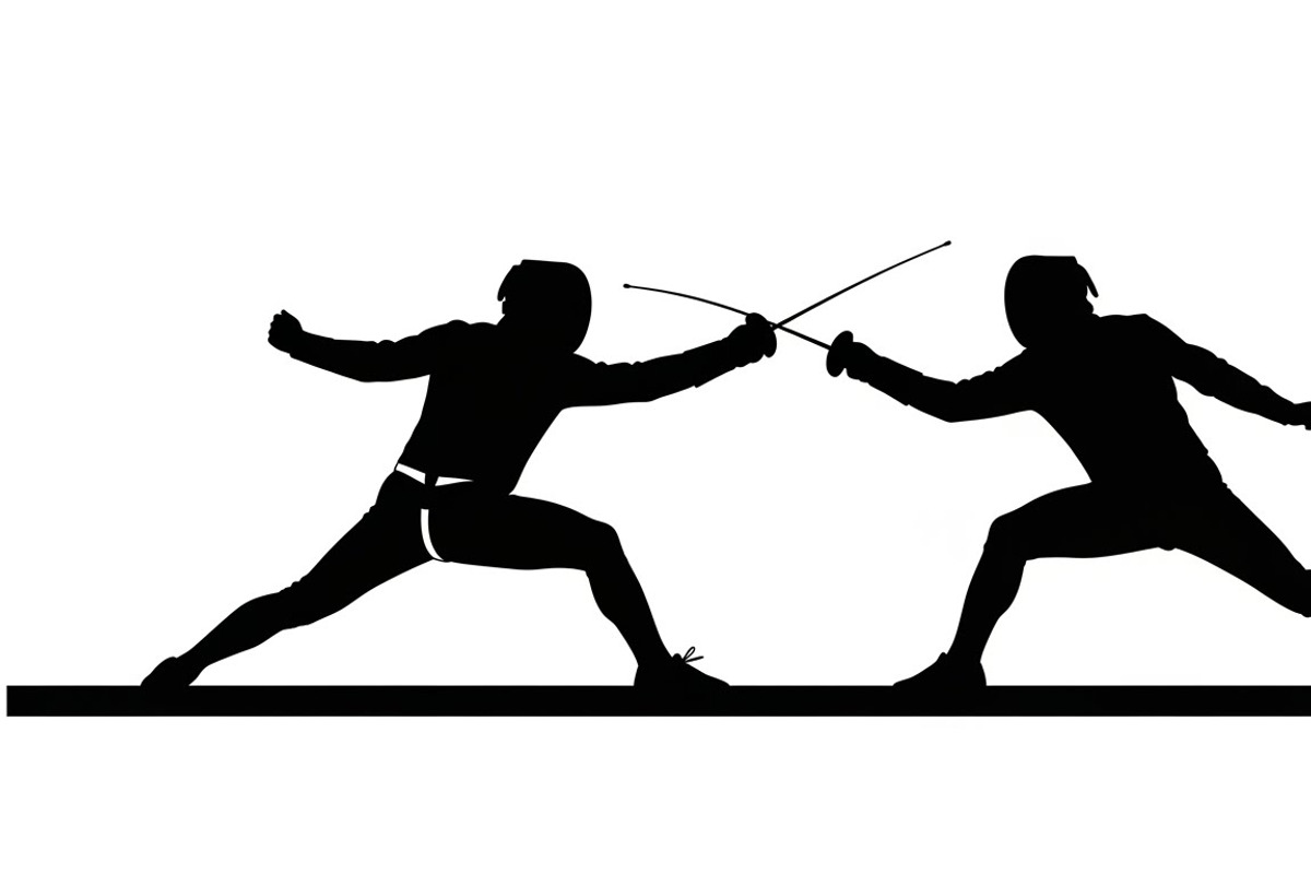 An elegant Fencing Duel Silhouettes, an Illustration by Amazin_art (Photo 30 of 31)
