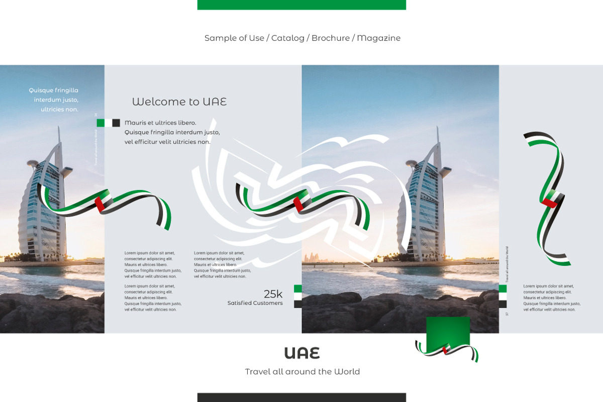 UAE flag ribbon vector, a Templates & Theme by Simbos (Photo 4 of 9)