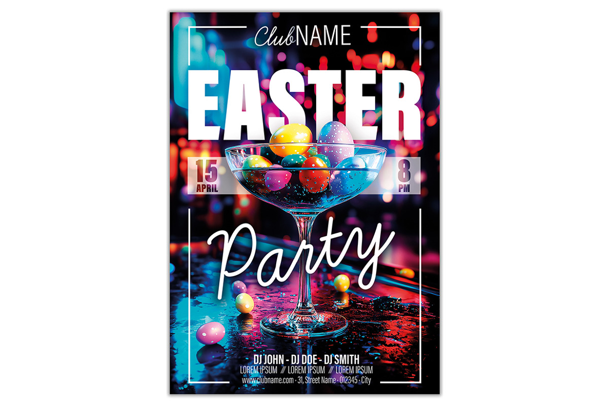 Easter Party Cocktail Set Template, a Print Template by McLittle Stock (Photo 2 of 3)