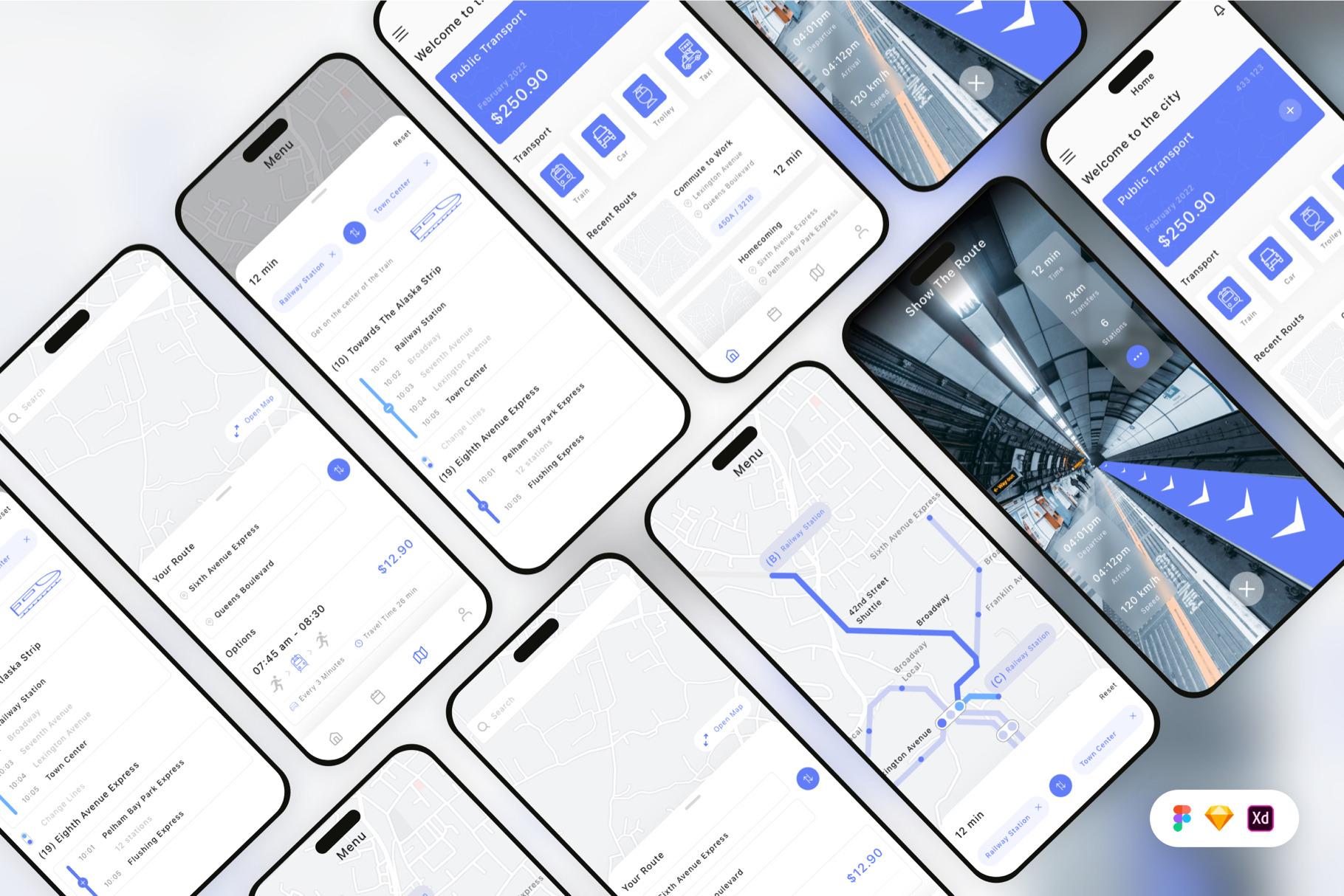 Subway & Metro Mobile App UI Kit, an UI Kit Template by Betush ...