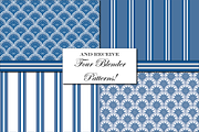 Toile de Jouy Patterns - Blue White, a Pattern Graphic by RachelStudio (Thumbnail 7 of 8)