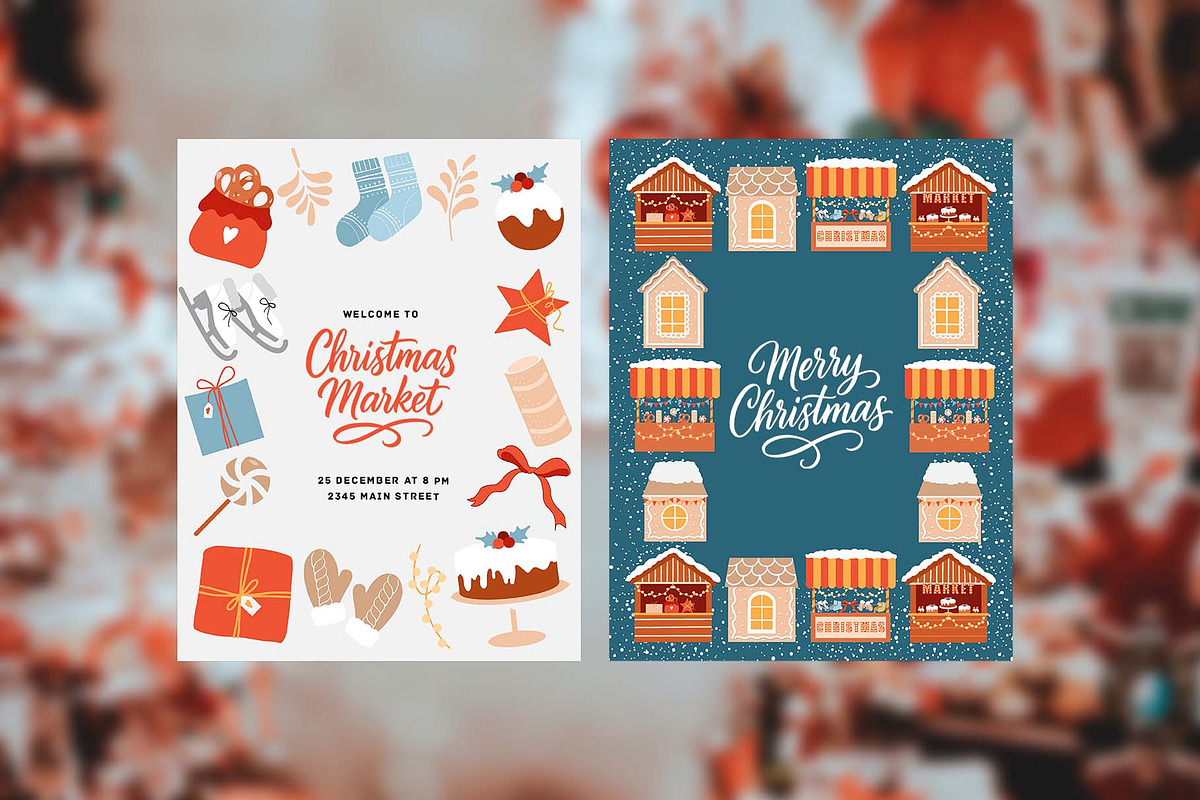 Christmas Market Scene Creator, a Seasonal Illustration by VerAna (Photo 13 of 20)