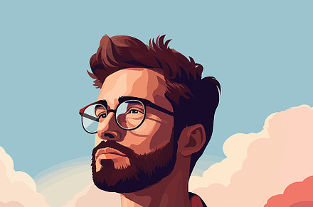 Young Man, a Person Illustration by Sybillla