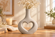 Heart Romantic Flower Vase 3D STL, a Scene 3D Model by Layerology (Thumbnail 3 of 3)