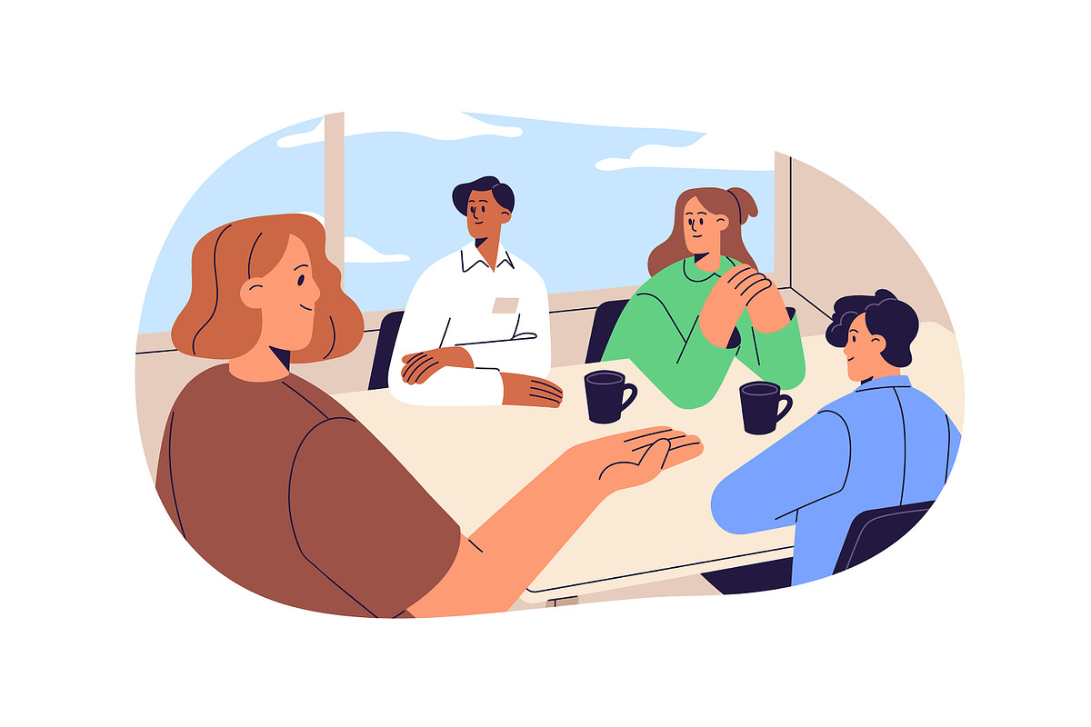 Office work, business communication, a Work Illustration by PaperTrident (Photo 5 of 6)
