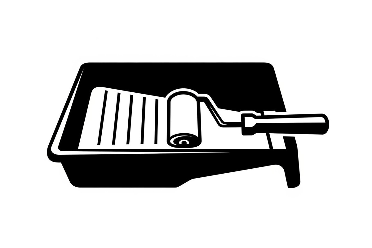 Paint Roller Tray Icon Silhouette, an Icon by hafijul (Photo 4 of 10)