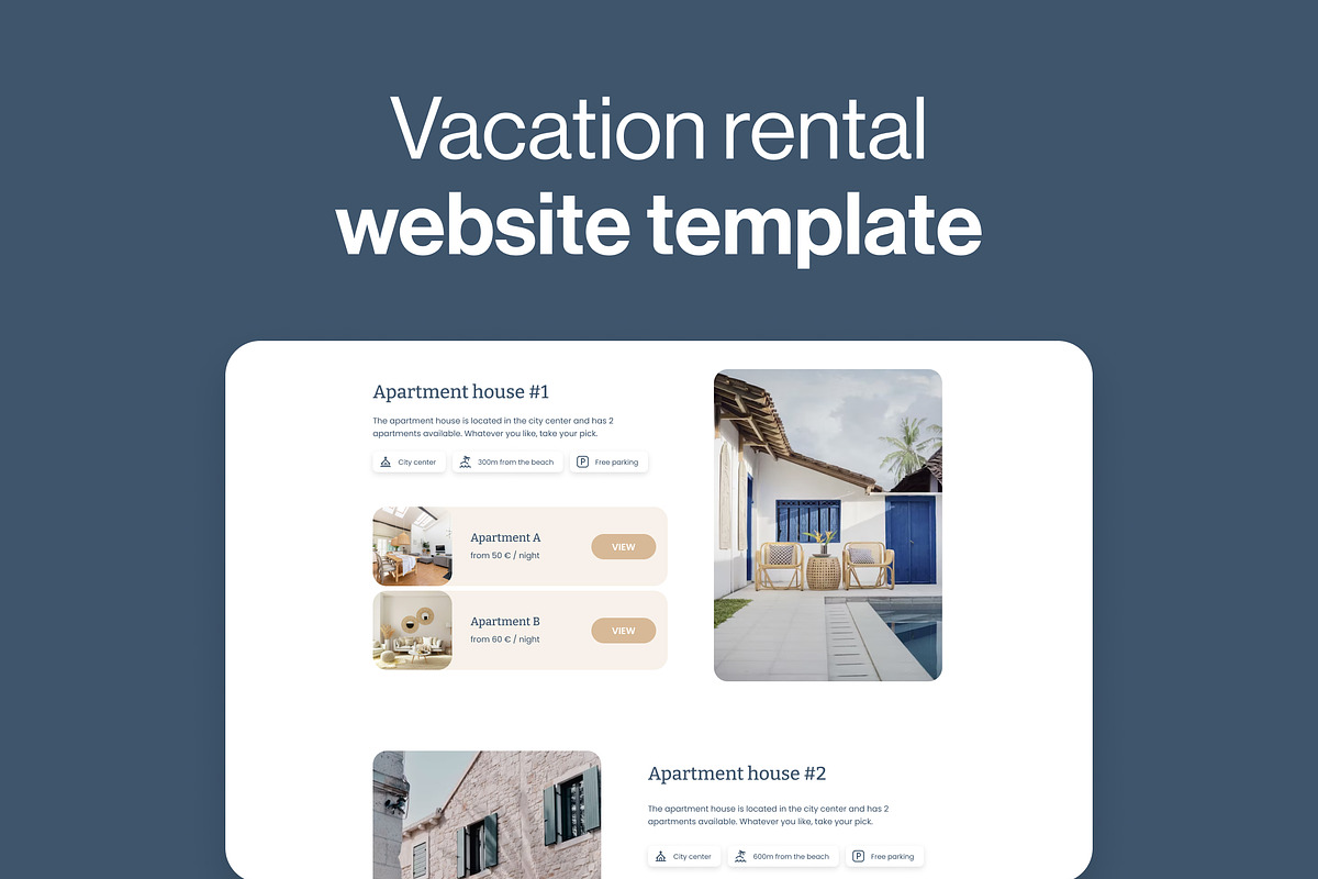 Wix website templates for rental, a Wix Template by Cluu.Design (Photo 1 of 9)