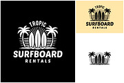 Beach Surfboard Palm Tree Surf logo, a Branding & Logo Template by Enola99d (Thumbnail 1 of 2)