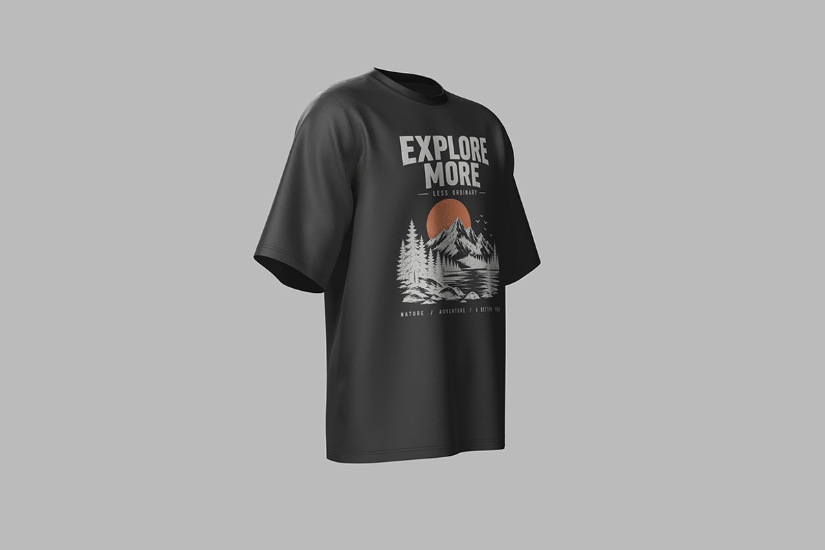 Oversized T-Shirt Mockup, a Shirt Mockup by simuradi (Photo 5 of 6)