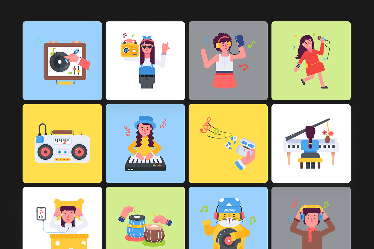 Animated Song and Music Icons, a Duotone Icon by Prosymbols (Photo 6 of 12)