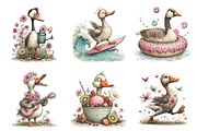Whimsical Summer Goose Clipart Set, an Illustration by Dream Creation (Thumbnail 5 of 5)