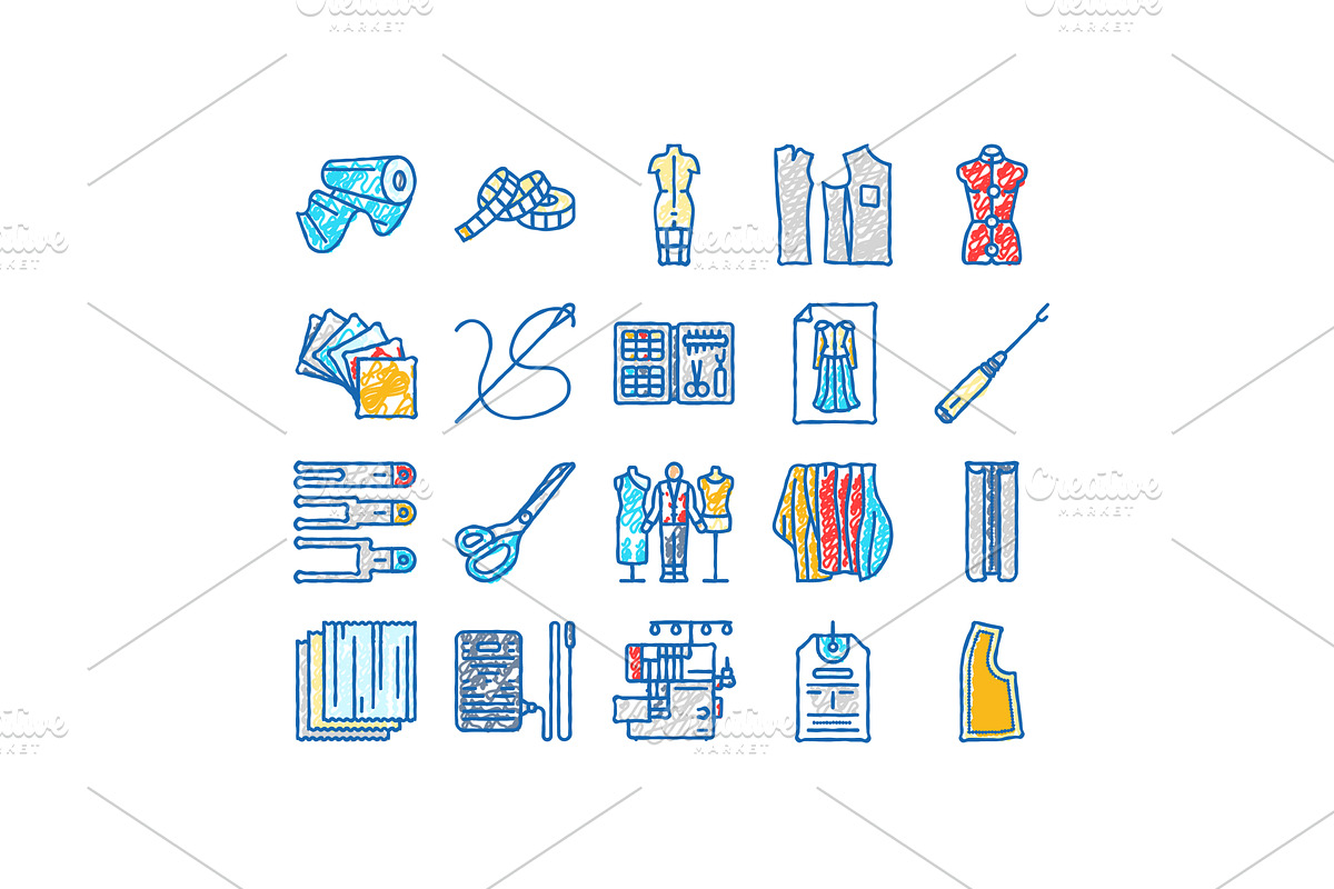 dressmaking fashion sewing style, an Object Illustration by pikepicture