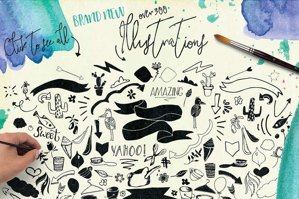 Watercolor Bundle - Designer Deal, an Illustration by Creativeqube Design (Photo 56 of 72)