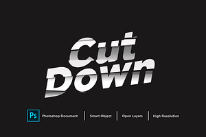 Cut Down Text Effect & Layer Style