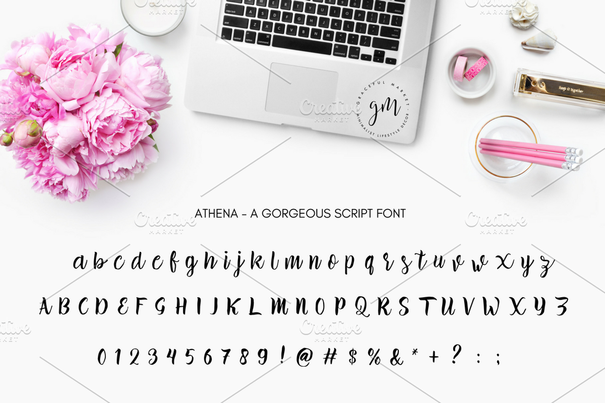 Athena | Gorgeous Script Font preview 2