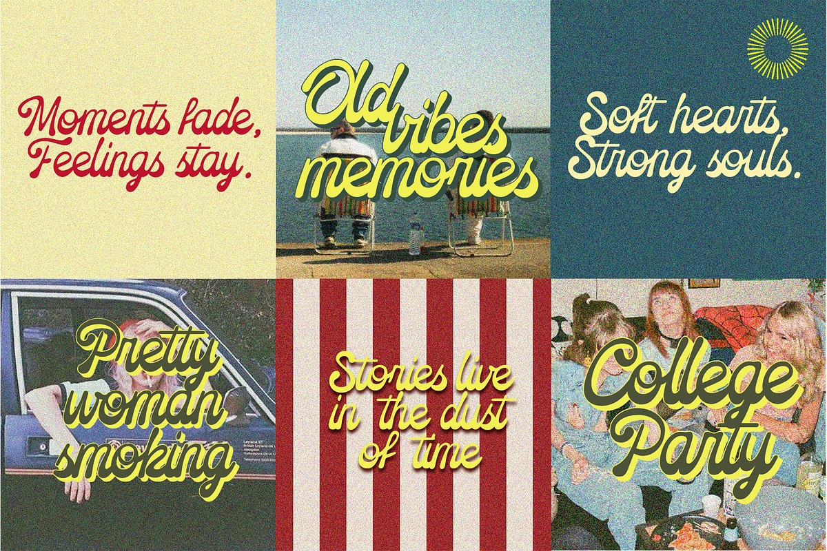 Roshalique - Retro Script, a Script Font by Setara Langit CreativeStd (Photo 6 of 14)