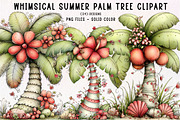 Whimsical Summer Palm Tree Clipart, an Illustration by CreationArt (Thumbnail 1 of 10)