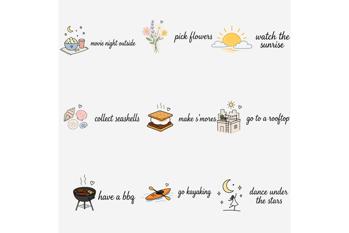 Summer Bucket List PNG Bundle | 27, an Emoji Icon by Tanya Kart (Photo 4 of 4)
