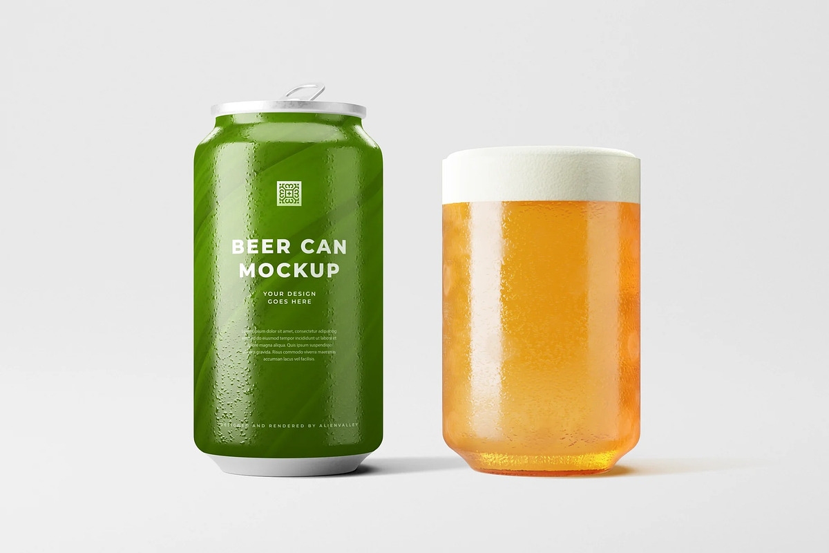 Beer Can Mockup, a Product Mockup by zpackcreative (Photo 1 of 4)