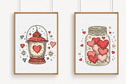 Whimsical Dreamy Valentine Clipart, an Illustration by Libby Wishes (Thumbnail 4 of 6)